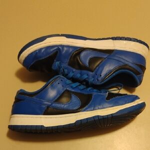 Vintage Nike Dunk Low 2010 Cobalt Blue and Black Sneakers Mens 12